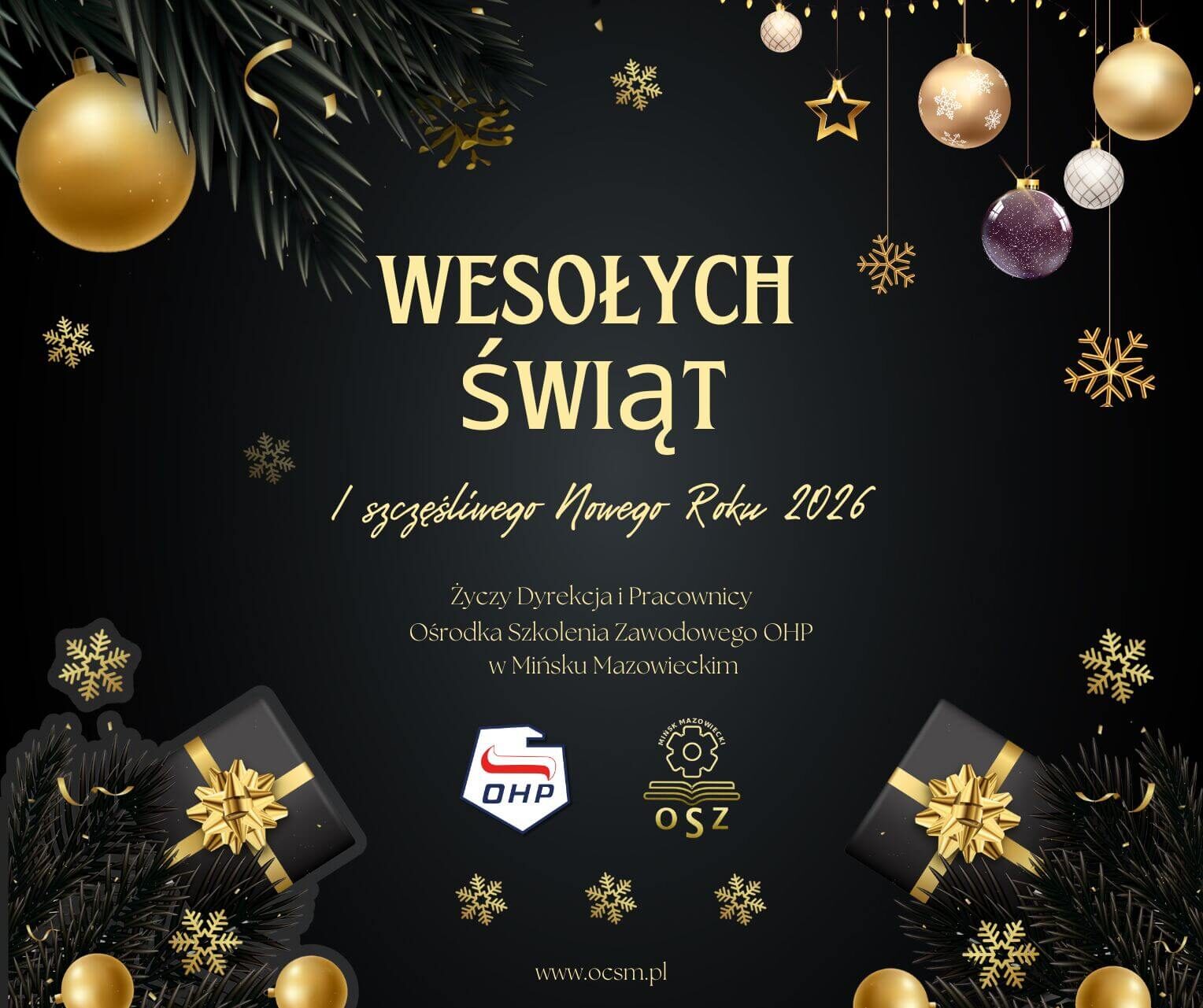 Wesołych Świąt i szczęśliwego Nowego Roku!